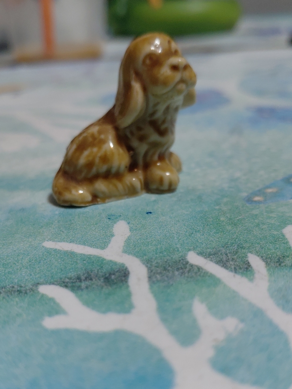Brown Ceramic Dog Figurine - Decorative Pet Collectible Wade